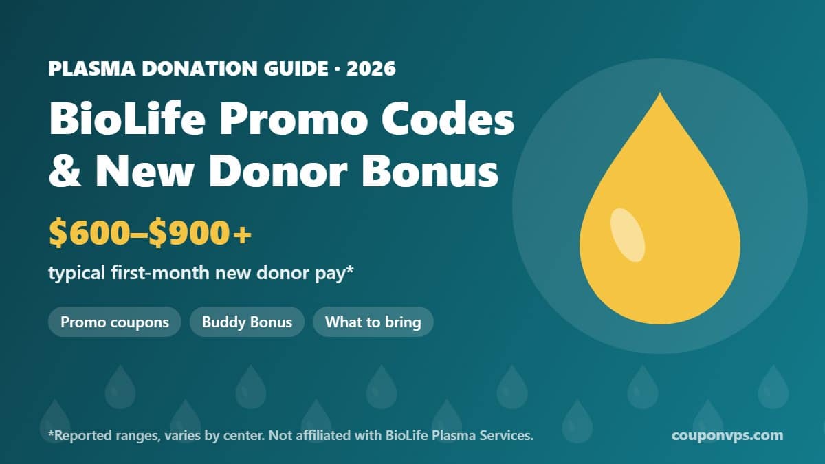 BioLife Plasma promo codes and new donor bonus 2026