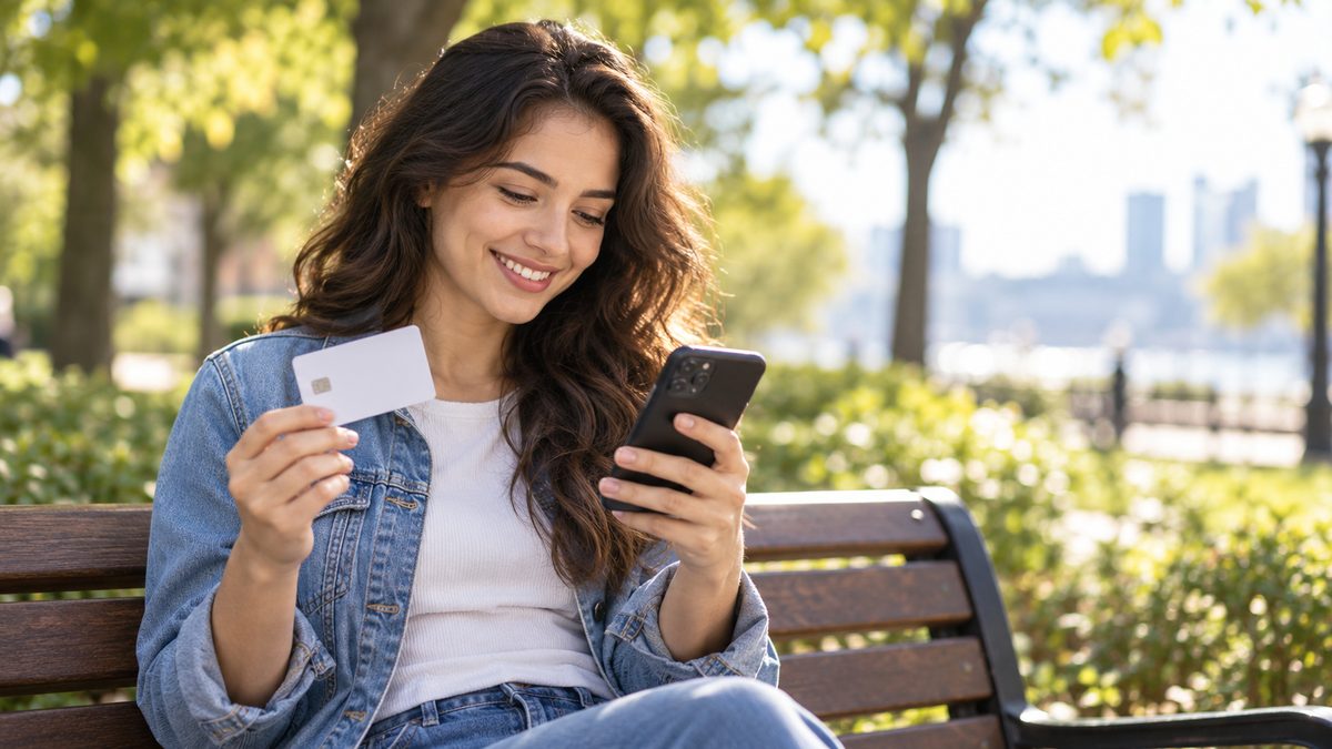 Plasma donor checking a prepaid card balance on a smartphone